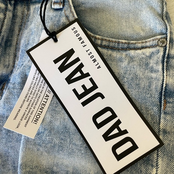 Almost Famous Light Blue Dad Distressed Straight Leg Jeans - Picture 5 of 13